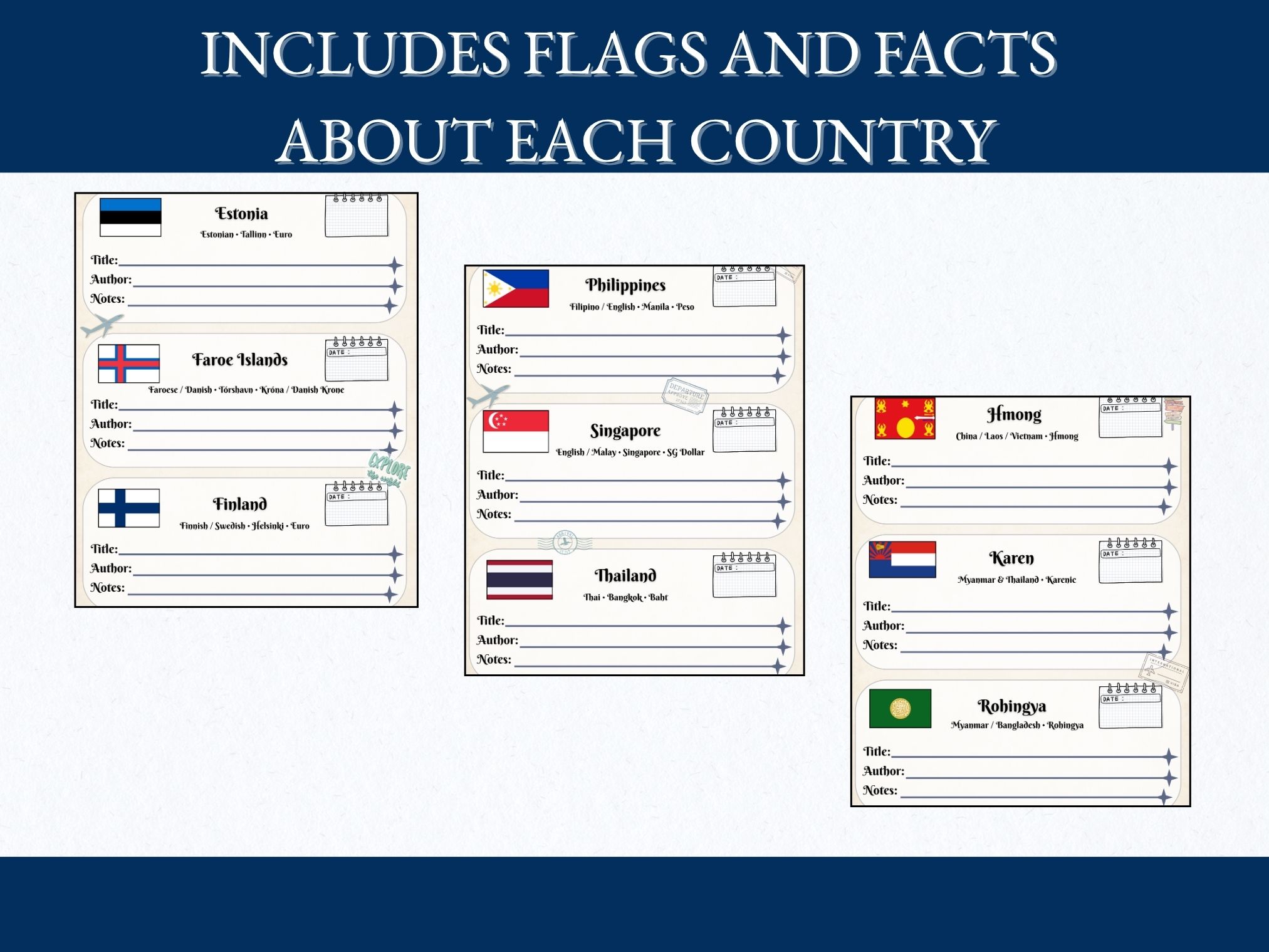 Dedicated entries for every country