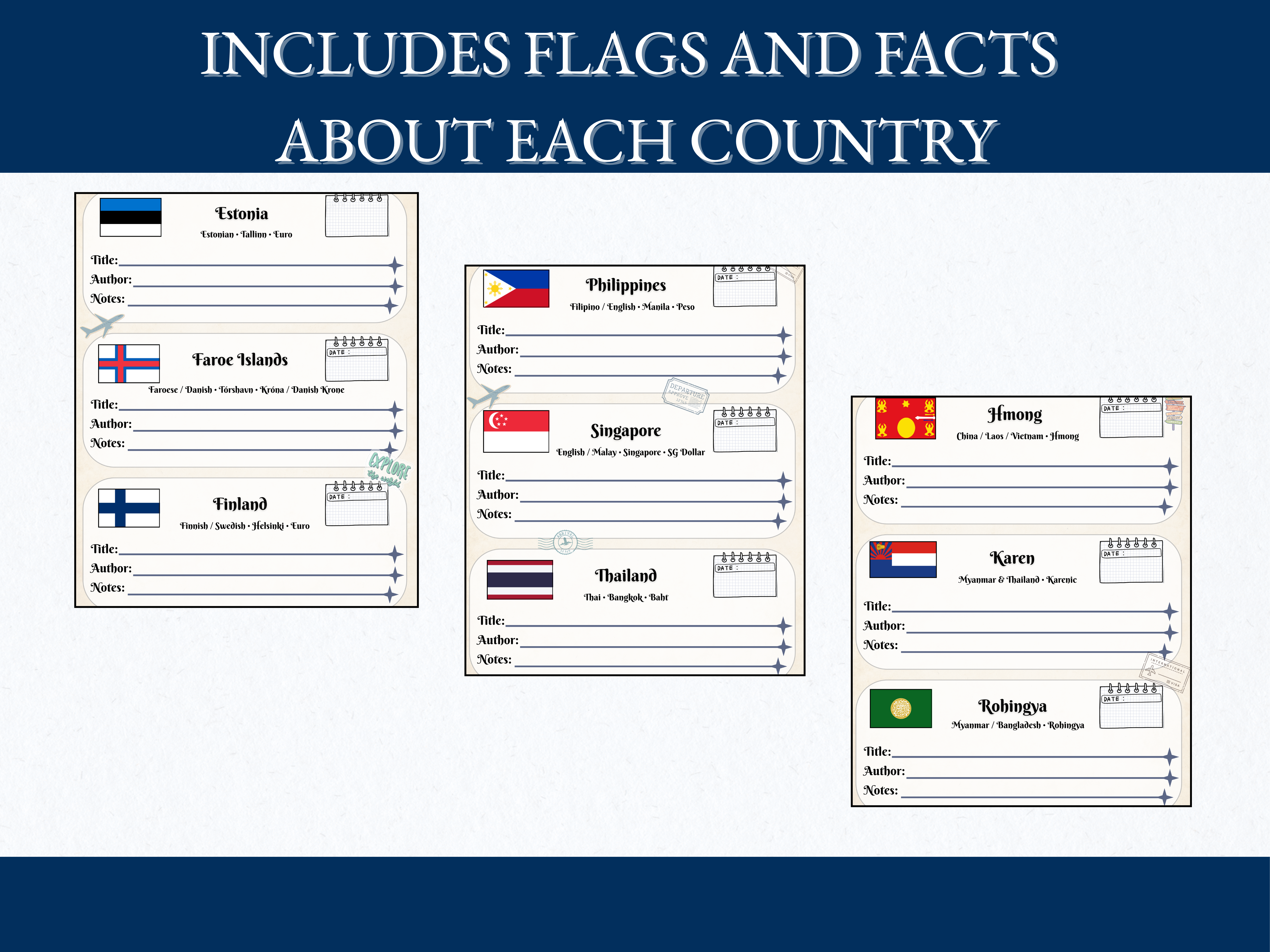 Dedicated entries for every country